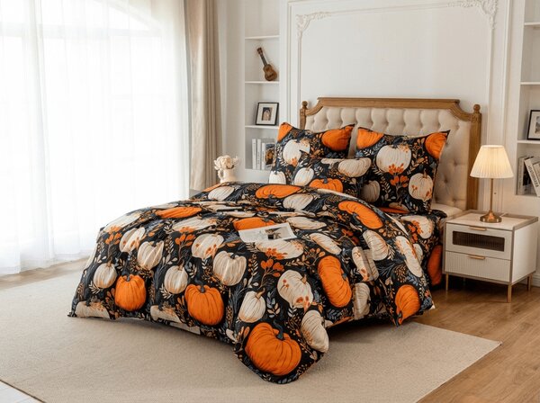 Povlečení z mikrovlákna MAGIC PUMPKIN barevné Rozměr povlečení: 70 x 90 cm | 140 x 200 cm