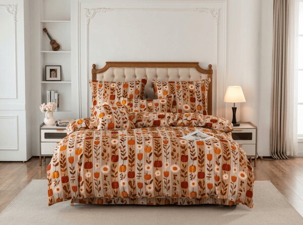 Povlečení z mikrovlákna PUMPKIN STRIPES barevné Rozměr povlečení: 70 x 90 cm | 140 x 200 cm
