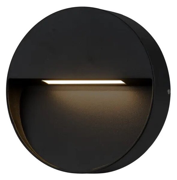 LED vnější nástěnné osvětlení Casoria R černé – Černá