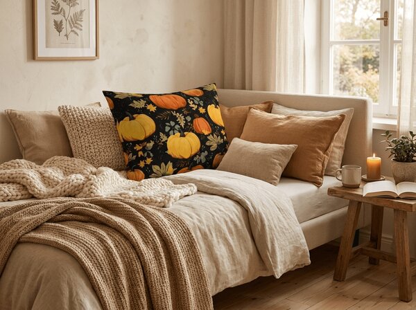 Povlak na polštář z mikrovlákna ORANGE PUMPKINS 50x70 cm, barevný