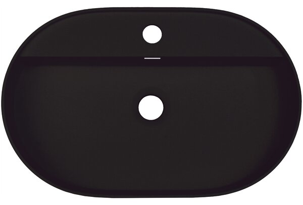 Deante Silia, granitové umyvadlo na desku 550x350x125mm, černá matná, DEA-CQS_NU6B