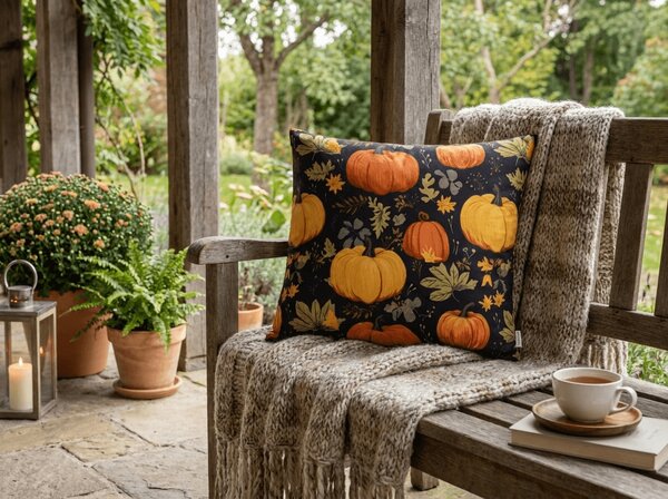 Povlak na polštář z mikrovlákna ORANGE PUMPKINS 45x45 cm, barevný