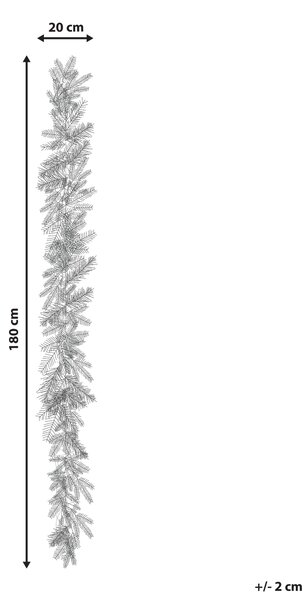 Zasněžená vánoční girlanda LED SUNDO 180 cm Bílá