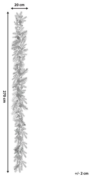 Vánoční girlanda LED PAIMIO 270 cm Zelená