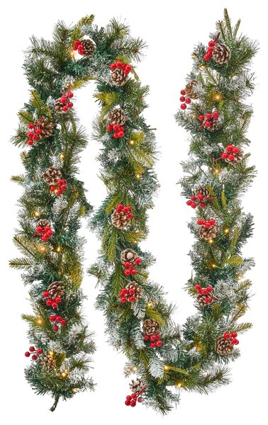 Vánoční girlanda LED PAIMIO 270 cm Zelená