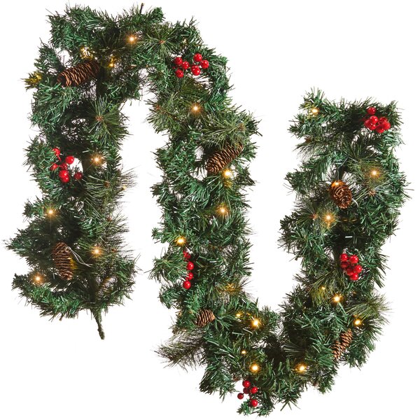 Vánoční girlanda LED TENALA 180 cm Zelená