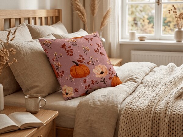 Povlak na polštář z mikrovlákna PUMPKINS ROSAVIE 45x45 cm, starorůžový