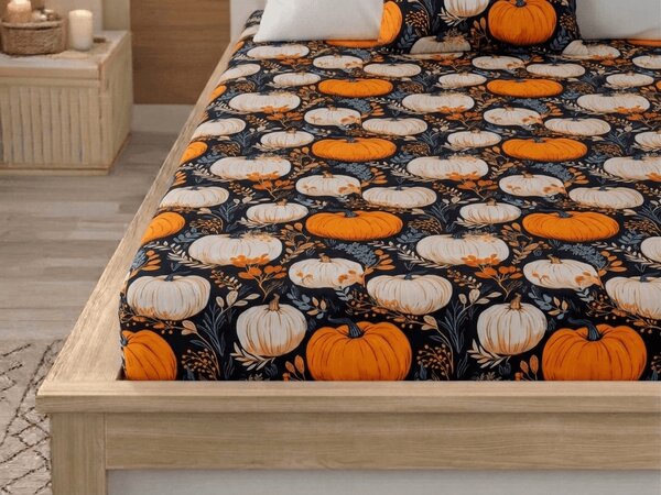 Prostěradlo z mikrovlákna MAGIC PUMPKIN barevné 90x200 cm
