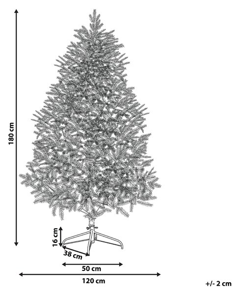 Zasněžený umělý vánoční stromeček MASALA 180 cm Bílá