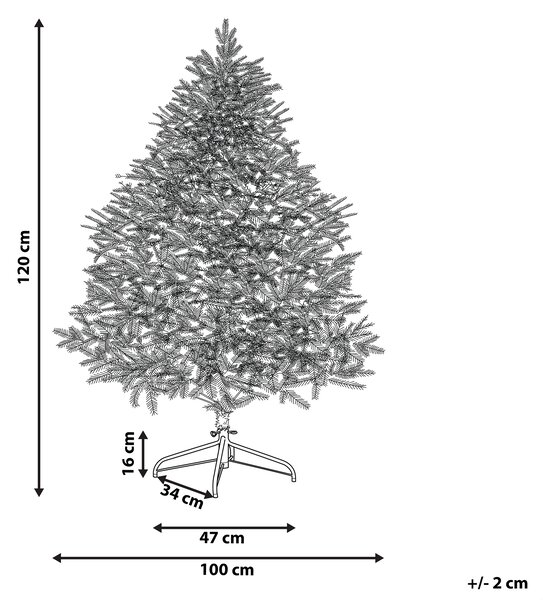 Zasněžený umělý vánoční stromeček MASALA 120 cm Bílá