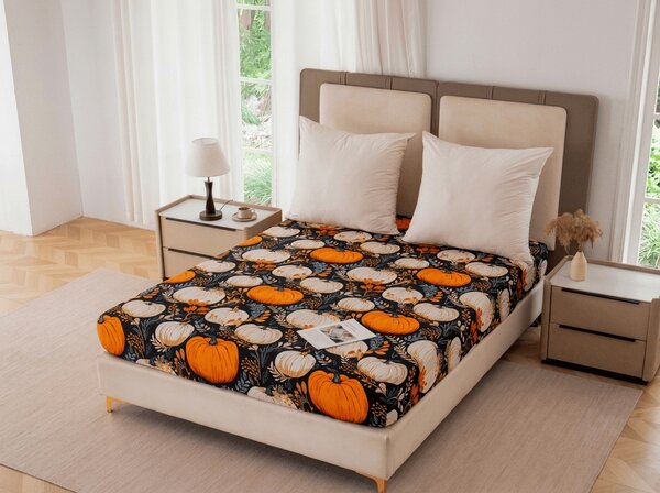 Prostěradlo z mikrovlákna MAGIC PUMPKIN barevné 90x200 cm