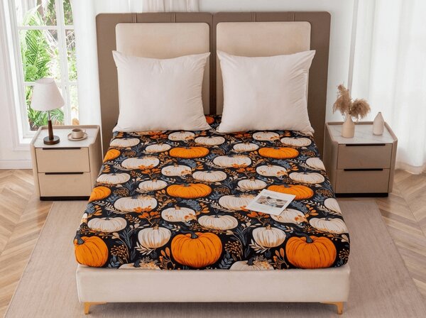 Prostěradlo z mikrovlákna MAGIC PUMPKIN barevné 90x200 cm