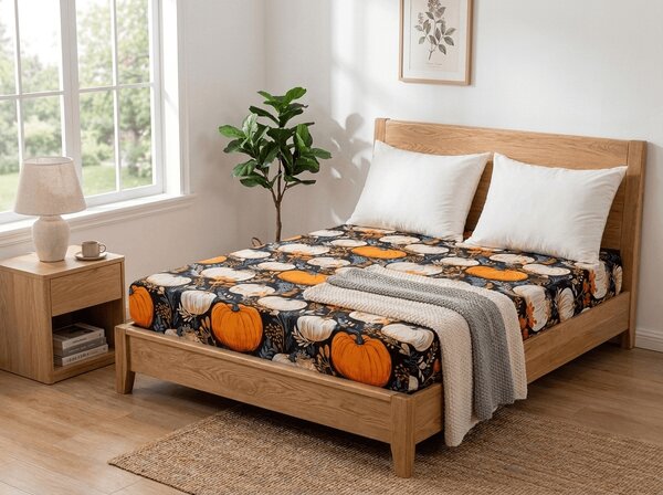 Prostěradlo z mikrovlákna MAGIC PUMPKIN barevné 90x200 cm