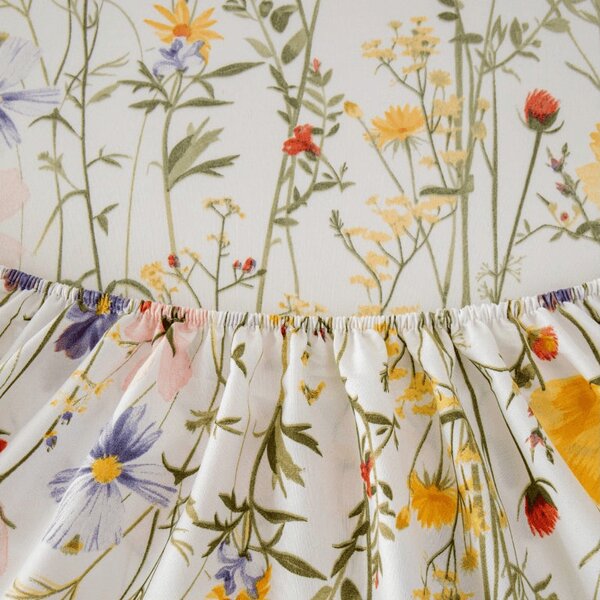 Prostěradlo z mikrovlákna WILDFLOWERS barevné 90x200 cm