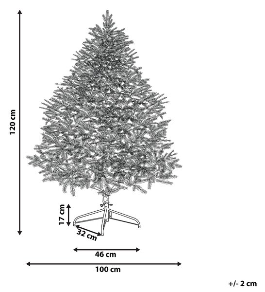 Umělý vánoční stromeček FARNHAM 120 cm Růžová