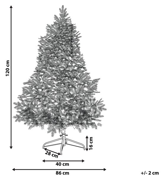 Vánoční stromeček se světýlky LED TATLOW 120 cm Zelená
