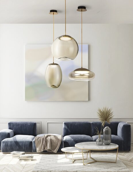 Designový lustr Helena C – Zlatá