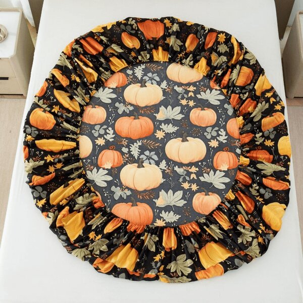 Prostěradlo z mikrovlákna ORANGE PUMPKINS barevné 90x200 cm