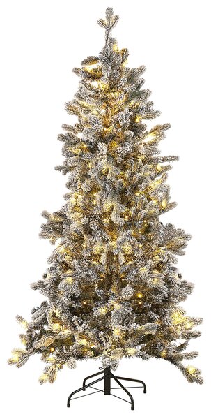 Zasněžený umělý vánoční stromeček LED TATLOW 180 cm Zelená