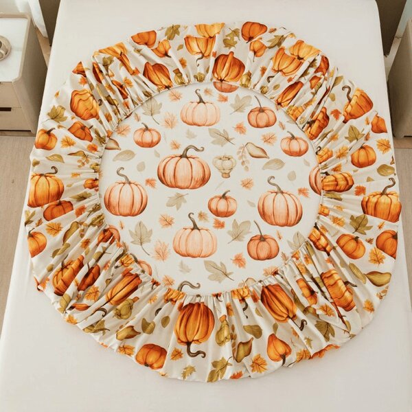 Prostěradlo z mikrovlákna AUTUMN PUMPKINS barevné 90x200 cm