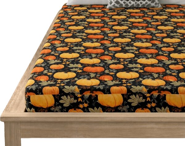 Prostěradlo z mikrovlákna ORANGE PUMPKINS barevné 90x200 cm
