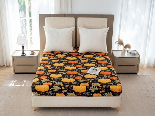 Prostěradlo z mikrovlákna ORANGE PUMPKINS barevné 90x200 cm