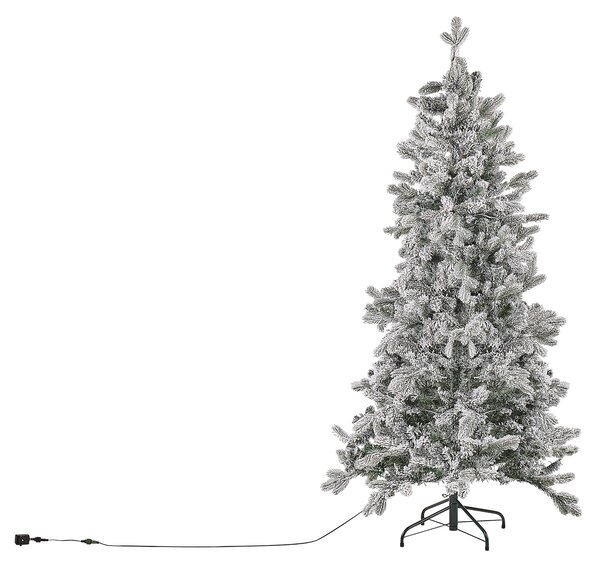 Zasněžený umělý vánoční stromeček LED TATLOW 180 cm Zelená