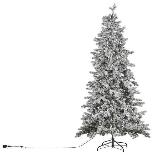Zasněžený umělý vánoční stromeček LED TATLOW 210 cm Zelená