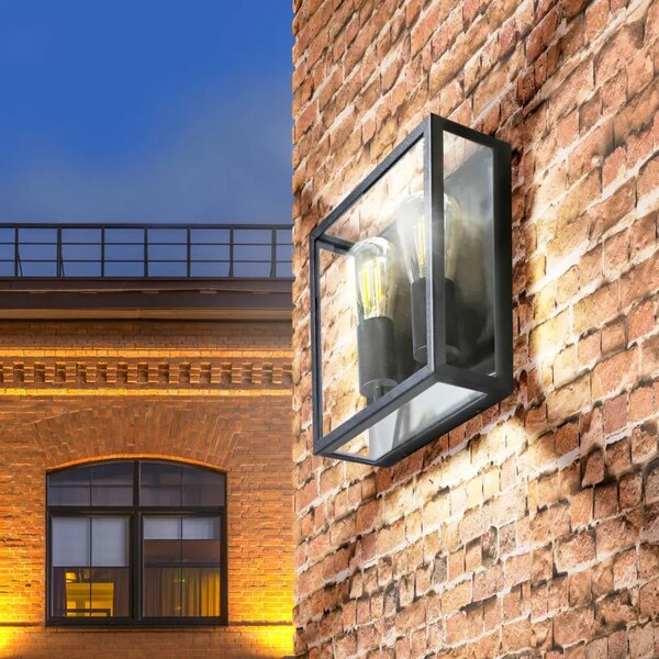 Venkovní nástěnné osvětlení Niklas 2 – Černá