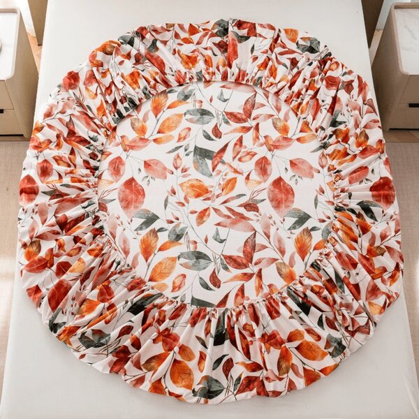 Prostěradlo z mikrovlákna AUTUMN LEAVES barevné 90x200 cm