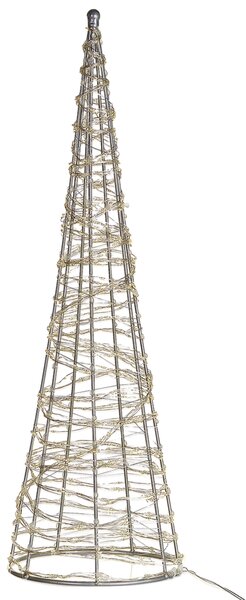 Venkovní dekorace LED KOTALA 57 cm Vánoční stromek Stříbrná