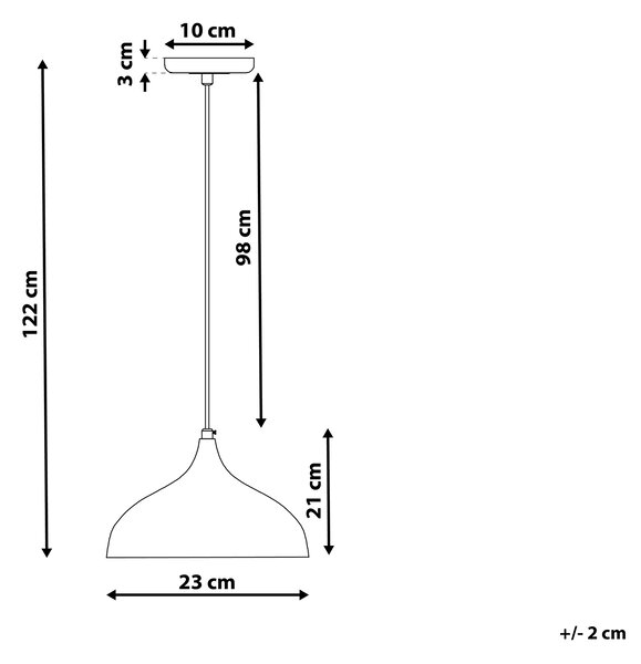Závěsná lampa LAMBRO Beton Světle šedá