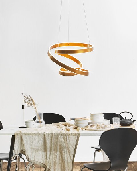 LED závěsná lampa WANLI Kov Zlatá