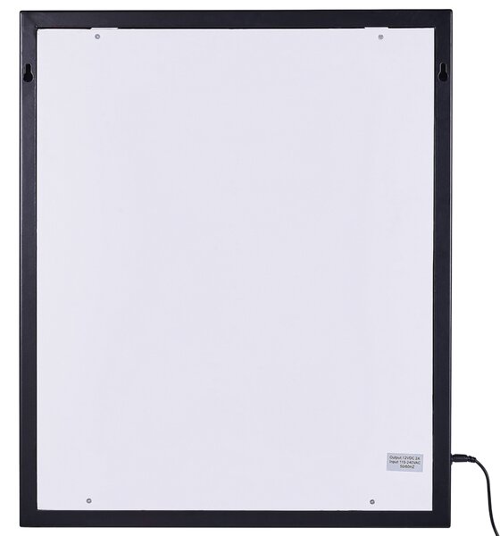 LED koupelnové zrcadlo ODENAS 50 cm 60 cm Černá