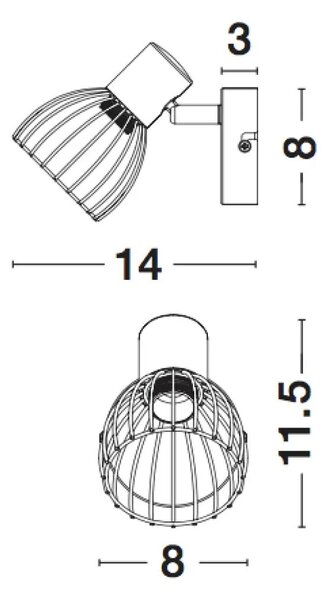 Industriální bodové svítidlo Fiumicino černé – Černá