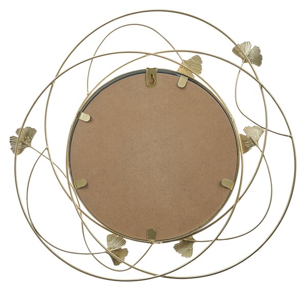 Zrcadlo ANGLET 46 cm 49 cm Kov Zlatá