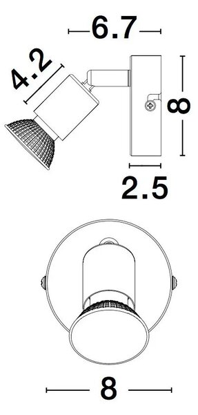 Designové bodové svítidlo Lup 8 černé – Černá