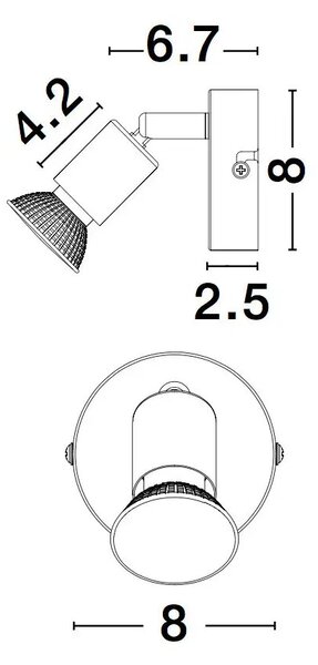 Designové bodové svítidlo Lup 8 zlaté – Zlatá