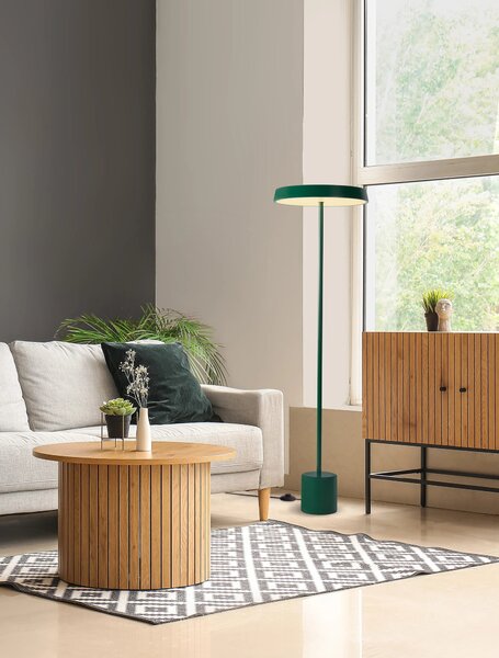 LED zeleno-černá stojací lampa Vetro