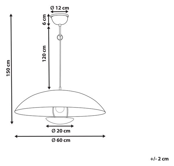 Závěsná lampa AGRANI Kov Zlatá