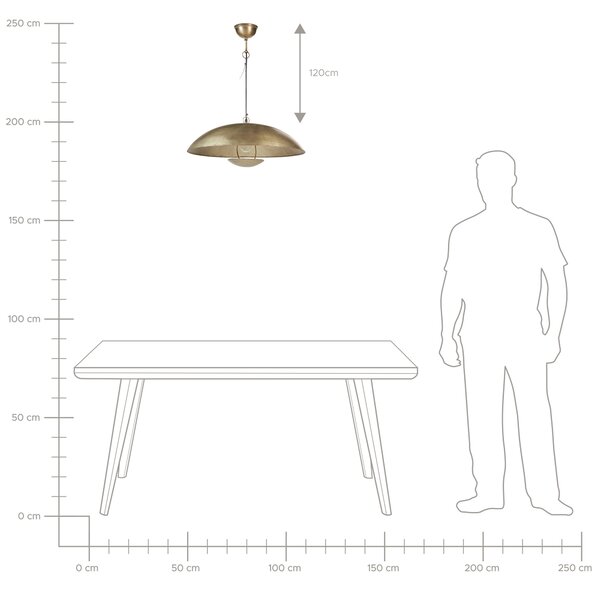 Závěsná lampa AGRANI Kov Zlatá