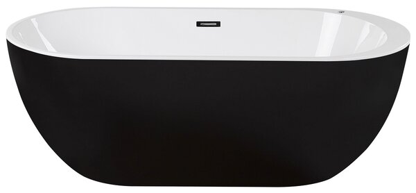Volně stojící vířivka s LED osvětlením NEVIS 170 x 80 cm Černá