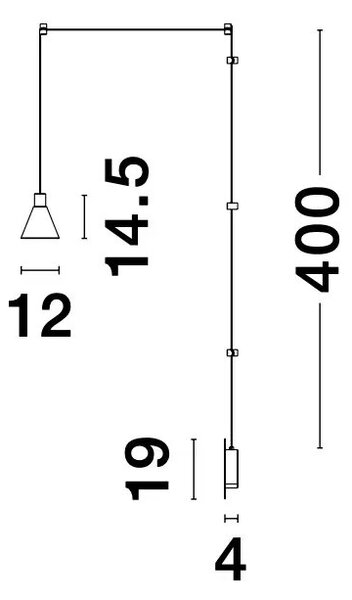 Moderní nástěnné svítidlo Marce 12 – Zlatá