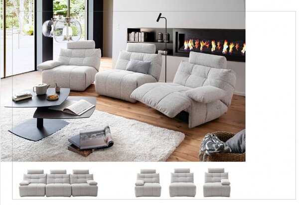 Home Cinema modulární sedačka s elektrickou relaxační funkcí