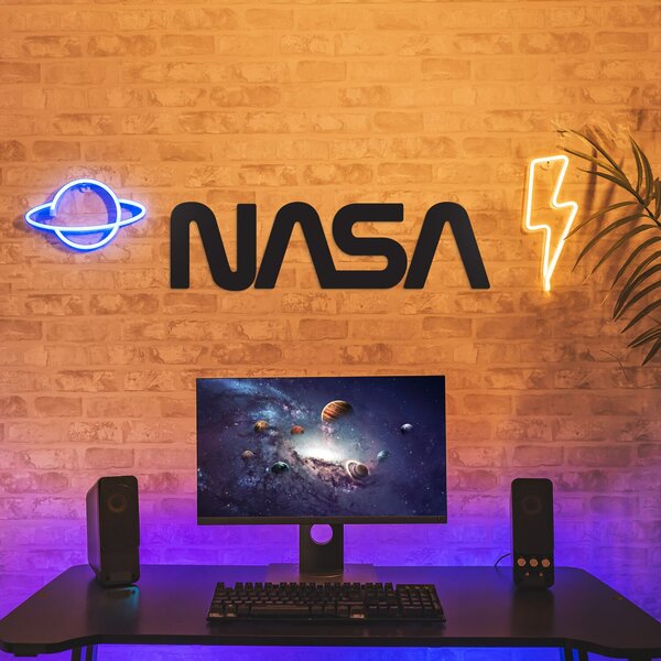 DUBLEZ | Nalepovací logo ze dřeva - NASA | Obraz