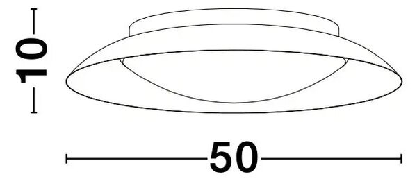 Stropní svítidlo LED se stmíváním Zano 50 zlaté – Zlatá