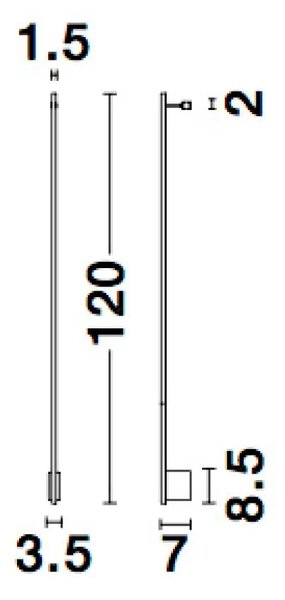 LED nástěnné svítidlo Gropius A 120 – Černá