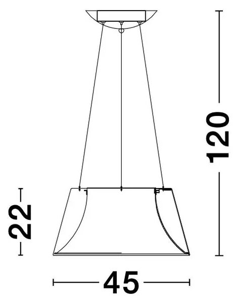 Skandinávský lustr Volcano 45 bílé – Bílá