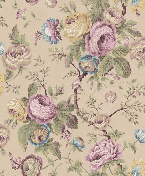 Vliesová tapeta na zeď, růžová, zelená, květinový vzor, 140323, Laura Ashley 4