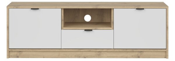 Televizní stolek Naxos RTV2D1K, dub artisan/bílá